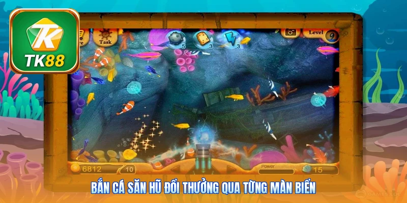 Bắn Cá Săn Hũ Tk88 | 5 Boss Khủng - Jackpot Tới 999x Bắn cá săn hũ đổi thưởng qua từng màn biển