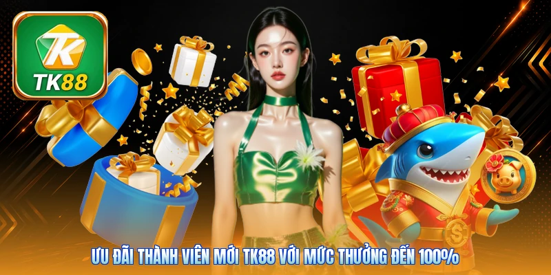 Ưu đãi thành viên mới TK88 với mức thưởng đến 100%